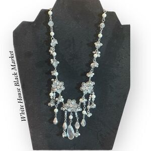 White House Black Market Crystal Dangle Necklace